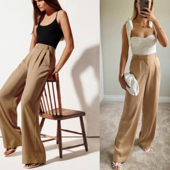 Zara Pants - Zara Pleated Wide Leg Pants Sz XS